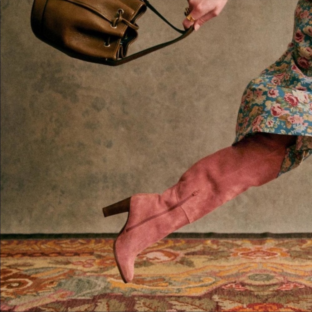Sezane Pink Over the Knee Boots - Picture 5 of 12